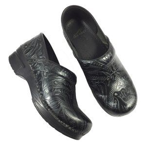 Dansko Professional Womens Tooled Leather Clog